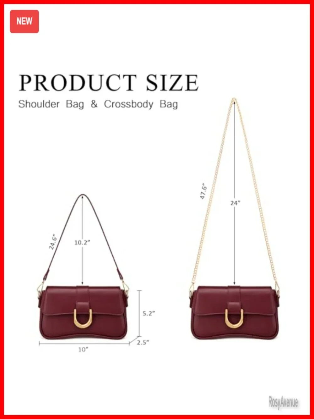 Vegan Leather Small Hobo Bag with Removable Strap
